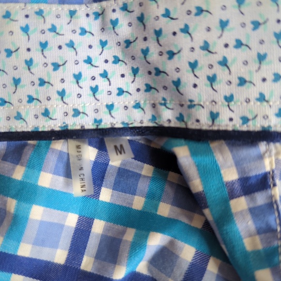 Bugatchi Men’s Blue Plaid Long Sleeve Flip Cuff Button up Shirt - Picture 4 of 14